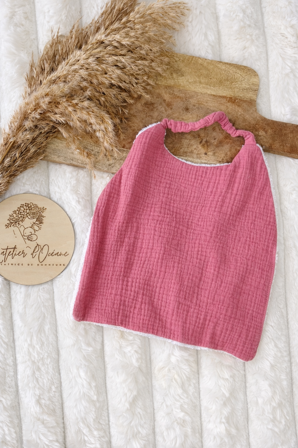 Grands bavoirs gaze de coton