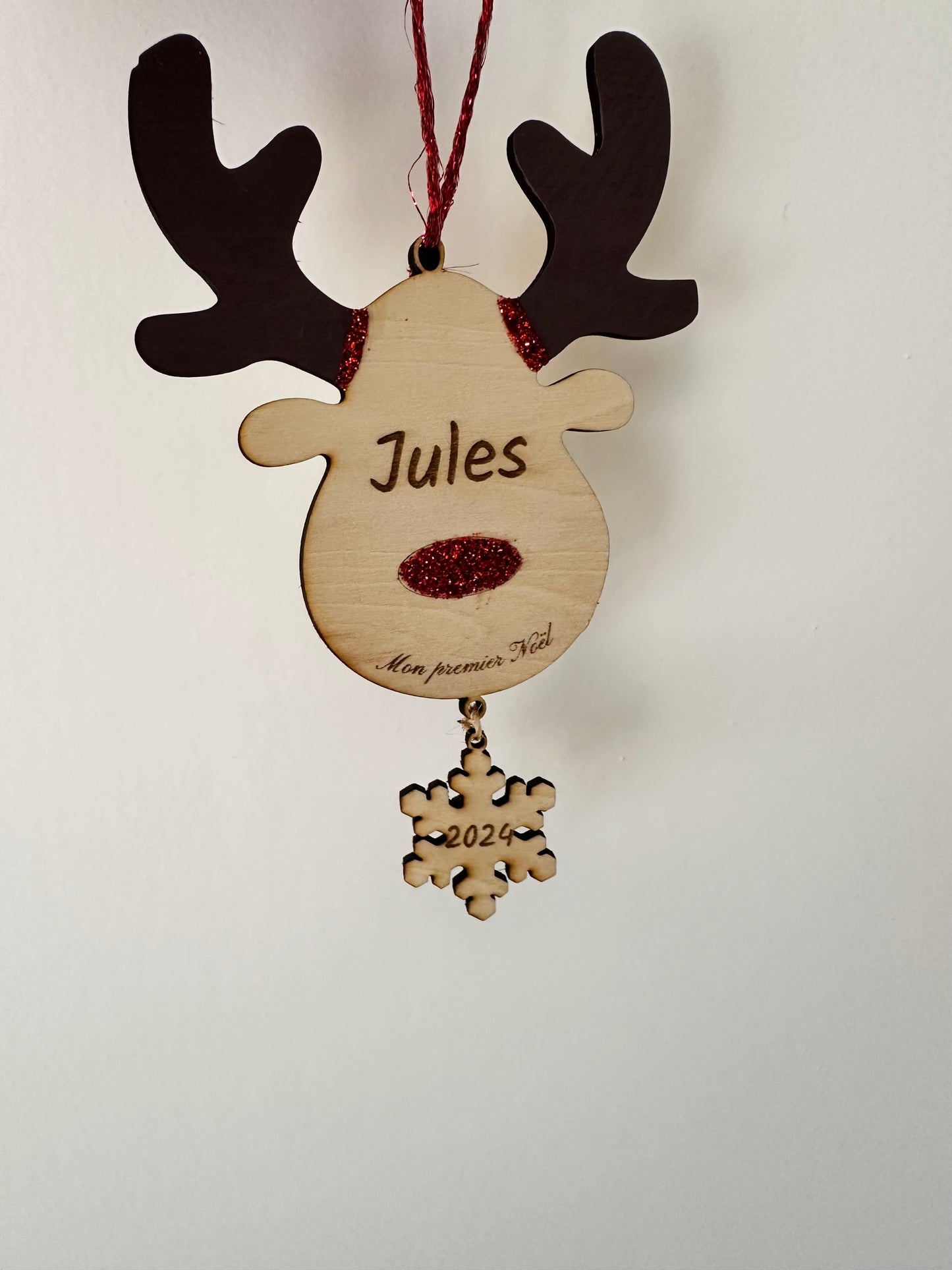 Décoration de Noël personnalisée – Renne en bois