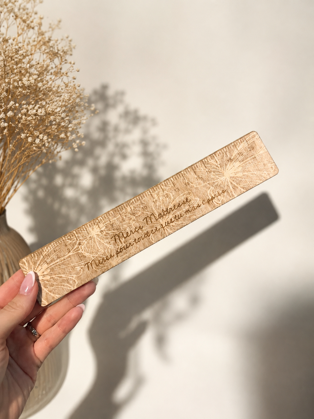 Règle personnalisée gravée – Cadeau de fin d’année pour maîtresse, maître ou enseignant