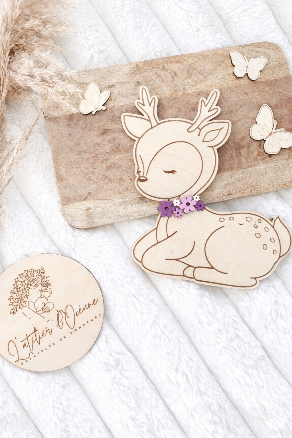 Décoration murale bébé en bois