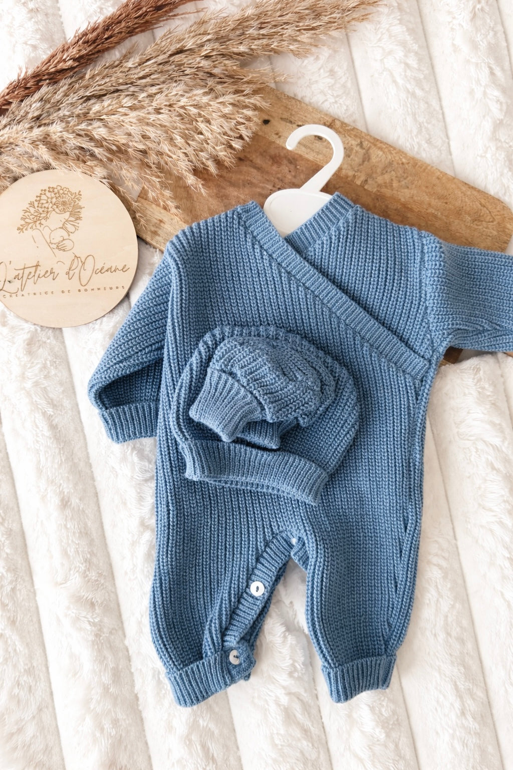 Ensemble Naissance Maille Croisé